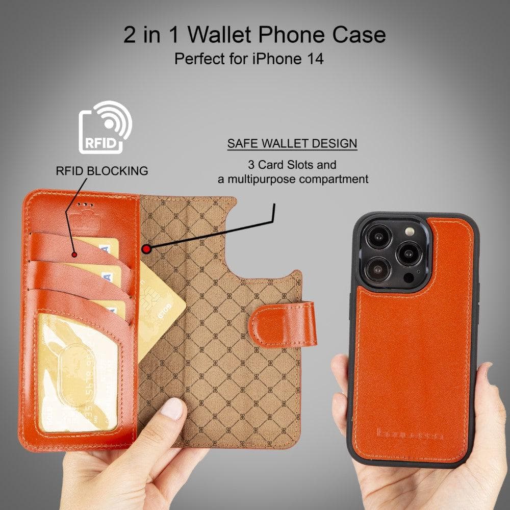 Apple iPhone 14 Series Detachable Leather Wallet Case Colorful - MW