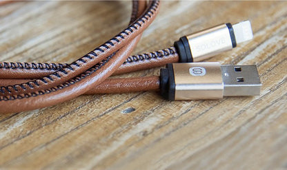 Leather Lightning Android Type - C Micro USB Cable - TechFusion