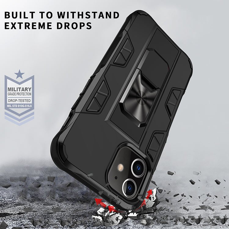 Military Grade Armor Protection Stand Magnetic Feature Case for iPhone - TechFusion