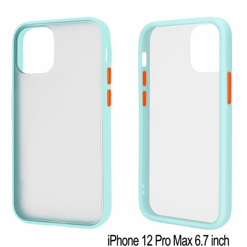 Slim Matte Hybrid Bumper Case for iPhone 12 Pro Max 6.7 inch (Light - TechFusion