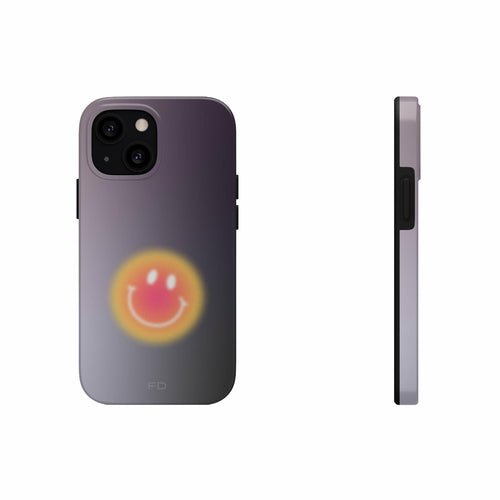 Smiley Face Tough Case for iPhone with Wireless Charging - TechFusion