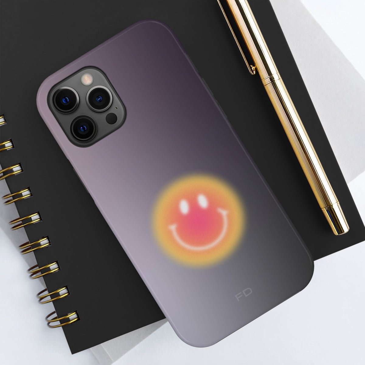 Smiley Face Tough Case for iPhone with Wireless Charging - TechFusion