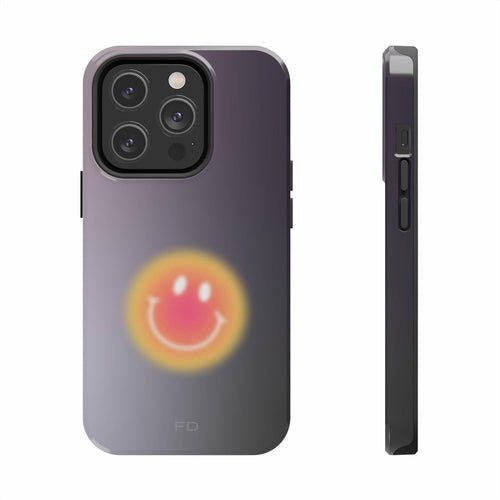 Smiley Face Tough Case for iPhone with Wireless Charging - TechFusion