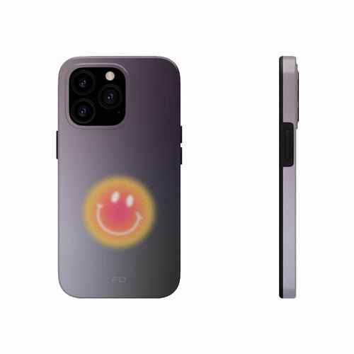 Smiley Face Tough Case for iPhone with Wireless Charging - TechFusion