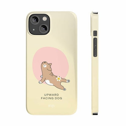 Upward Facing Dog Yoga Theme Slim Case for iPhone 14 Series - TechFusion