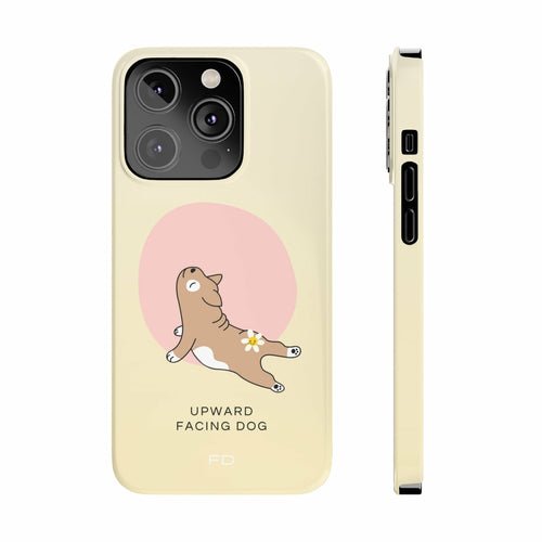 Upward Facing Dog Yoga Theme Slim Case for iPhone 14 Series - TechFusion