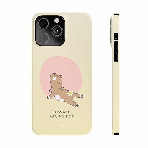 Upward Facing Dog Yoga Theme Slim Case for iPhone 14 Series - TechFusion