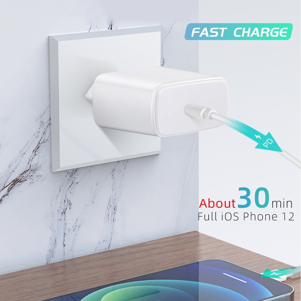 USB - C Wall Charger with Fast Charge for iPhone 45W - TechFusion